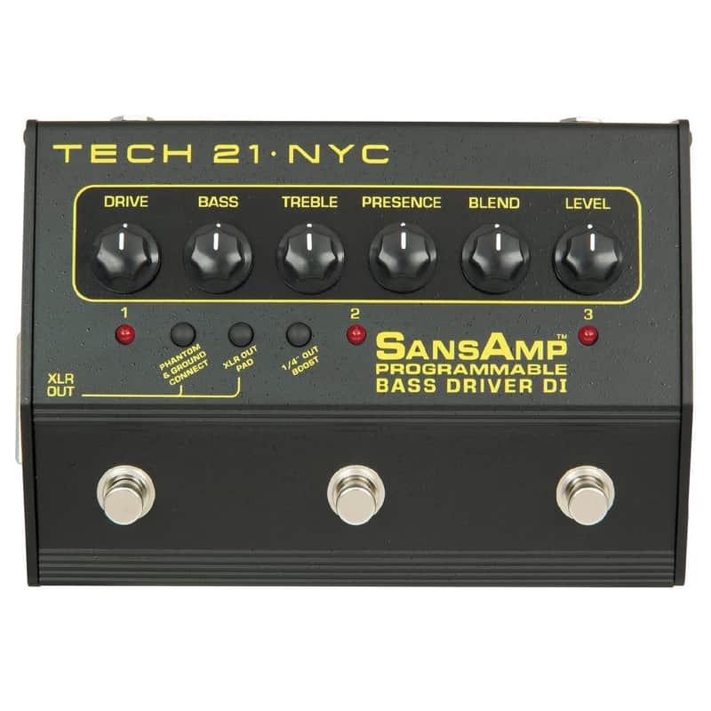 Used Tech 21 SansAmp Programmable Bass Driver DI Bass Guitar Pedal image 1