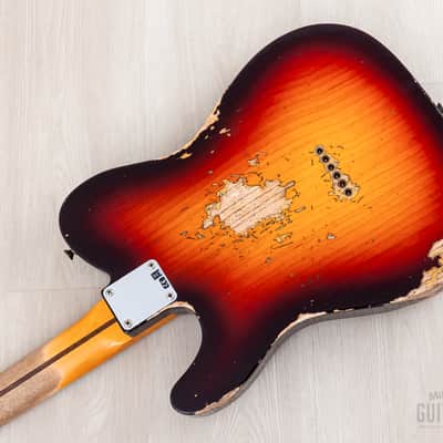 Fender Custom Shop 1952 Telecaster Heavy Relic Big U Neck Sunburst w/ '51 Nocaster Pickups image 12