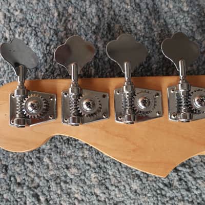 Fender Squier P Bass Blue Body Metallic Gold Pickguard 20th Anniversary Mighty Mite Neck Killer! image 11