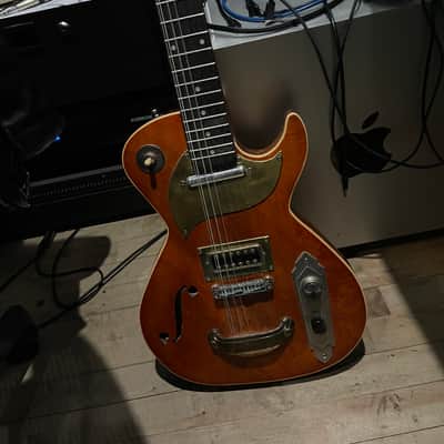 Postal 12 String Texas Fireball Burn Orange Birdseye Maple Lipstick & TV Jones Pickups New Video image 2
