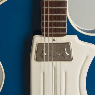Wandre  Teen Ager Model 900 Semi-Hollow Body Electric Guitar (1961), black hard shell case. image 14
