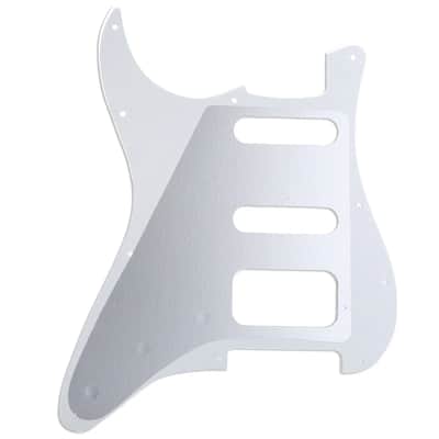Brio 11-Hole Round Corner HSS Strat Pickguard (3-Ply) - White image 3