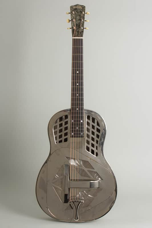 National  Tricone Exploding Palm Tree Resophonic Guitar (1937), ser. #A-2909 image 1