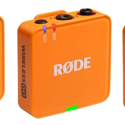 Rode Wireless GO (Gen 3) Compact Wireless Microphone System (Orange) with 2x Rode Lavalier II image 2