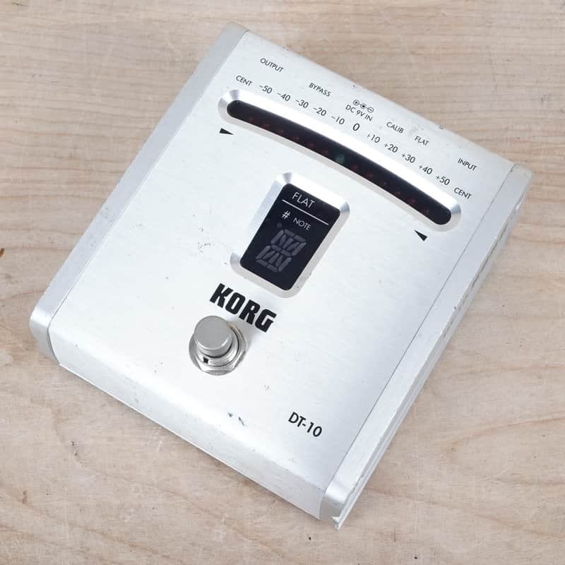 Korg DT-10 Chromatic Pedal Tuner Silver