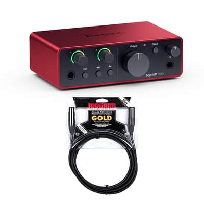 Focusrite Scarlett Solo (4th Gen) USB-C Interface Bundle with Mogami Gold Cable image 1