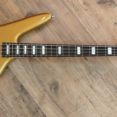 Warwick Reverse Artist Series Adam Clayton Signature 4-String Bass with Rosewood Fretboard 2010s - Gold image 2