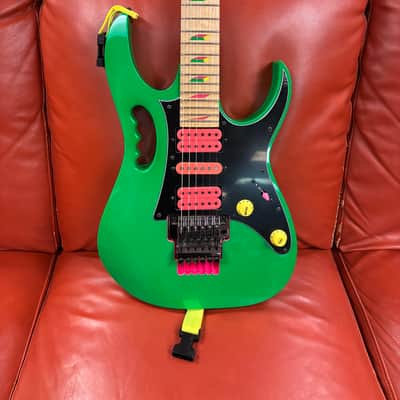 2017 Ibanez JEM777-LG Steve Vai 30th Anniversary Limited Edition with Pink Pickups Loch Ness Green image 1