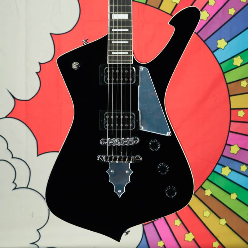 Ibanez Paul Stanley KISS Iceman PS60BK Electric Guitar, Black image 1