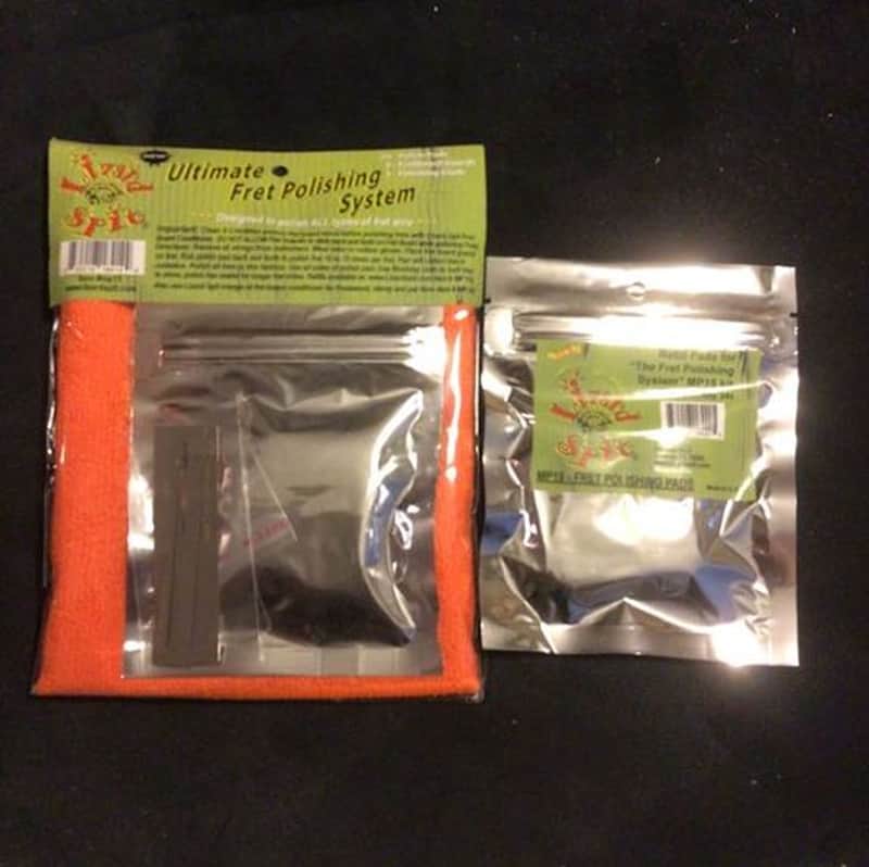 Lizard Spit - Fret Polishing System (24 pads, Fret Guard, Cloth) & 24 Polishing Refills image 1