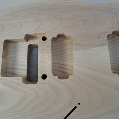 Unfinished Ash HxH guitar body - for Fender Strat Stratocaster neck Floyd Rose J2419 image 2