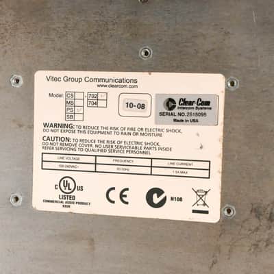 Clear-Com PS-702 2-Channel Intercom Power Supply CG01ZWL image 10