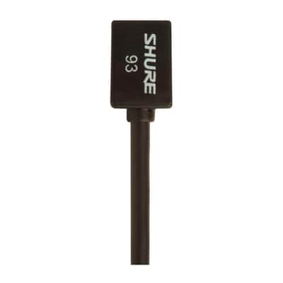 Shure WL93 Omnidirectional Subminiature Lavalier Condenser Microphone with TA4F for Shure Bodypack Transmitters, 4' Cable, Black image 3