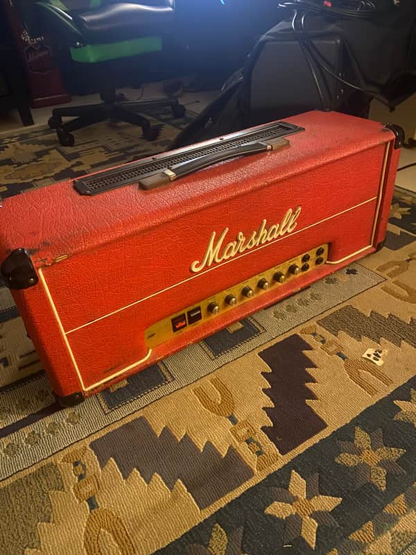 Marshall JMP 1992 Super Bass 2-Channel 100-Watt Guitar / Bass Amp Head 1967 - 1975 - Red image 1