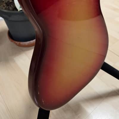 1962 Fender Musicmaster Sunburst FLAME Neck PRE-CBS Brazilian Rosewood slab board Maroon Burst American Vintage 60s 1960's USA baby stratocaster 3/4 short scale figured Music Master guitar image 22