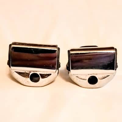 PACIFIC / PDP BASS DRUM CLAWS PAIR WITH BACKING GASKETS - CHROME FREE SHIP TO C-USA! image 2