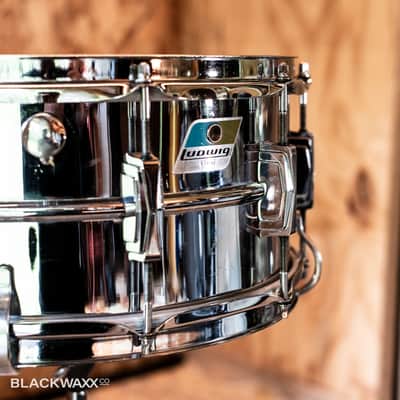 Ludwig Supraphonic - Vintage 6.5x14" 10-Lug - Pointed Blue Olive Badge - Bonham Snare image 11