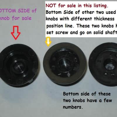 ONE litely relic'd MXR large (standard size) black plastic knob with white position line & dot, Push-On Style ECB134 (NO set screw) & ONE litely relic'd MXR Knob Cover (Foot Turner) ECB131 - from late 2000s image 25