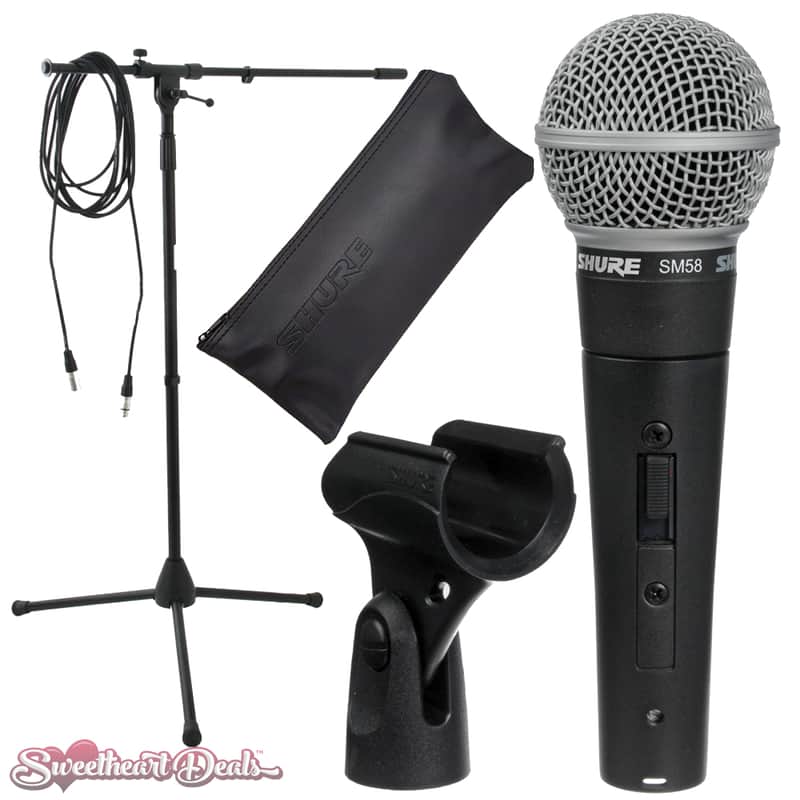 Shure SM58s Microphone with Switch Vocal Dynamic Live and Recording Mic SM58 image 1
