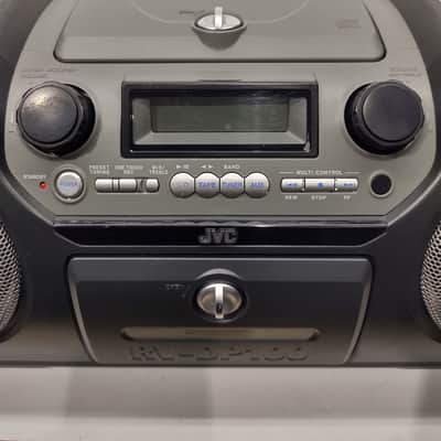 JVC Ghettoblaster CD System Scratch Drum Pad Boombox with Remote 2000 Grey image 3