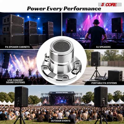 5 Core 1.5 Inch Super Tweeter 250W 8Ohm Pro Audio Aluminum Replacement Neodymium Bullet Horn image 10