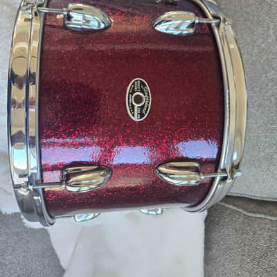 Slingerland Drum set 20,12,13,16 1970s - Maroon Sparkling Pearl image 10