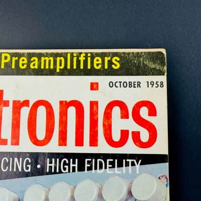 Radio-Electronics Magazine, Les Paul Cover, Super Rare Survivor 1958 image 3