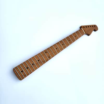 Brio Nitro Satin Roasted Maple S-Style Neck Dual Action Truss Rod at Headstock image 6