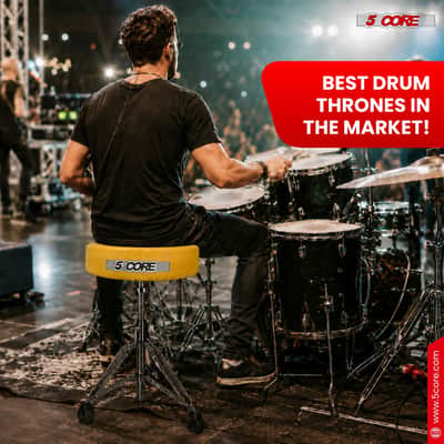 5 Core Drum Throne w 4.5" Padded Stool Adjustable Drummer Chair image 7