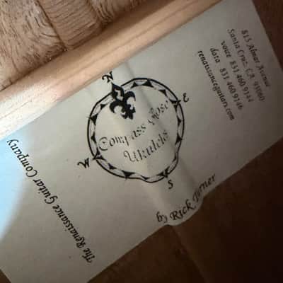 2012 Rick Turner Compass Rose Tenor Ukulele #311 – Highly Figured Koa – Deluxe – Gig Bag image 12