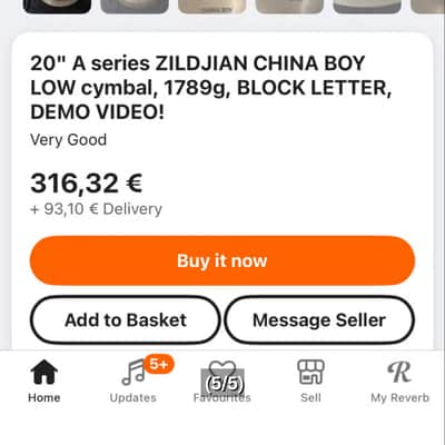 Zildjian 20” China Boy Low 80s or 90s image 5
