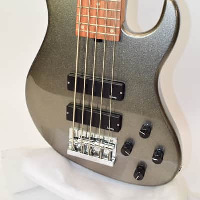 Sadowsky MetroExpress Modern 5-String Bass Guitar, Maple Fingerboard, Silver Metallic w/ Bag image 4