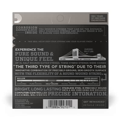 D'addario EHR320 Guitar Half Round Super Lite image 2