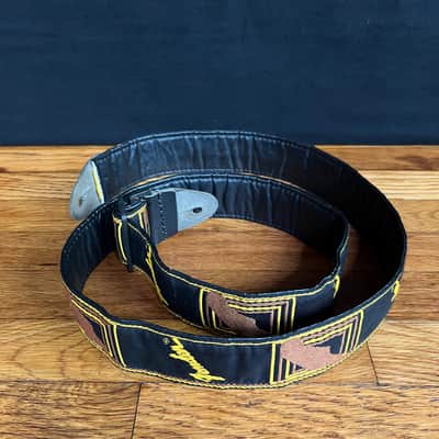Fender 2" Monogrammed Guitar Strap - White / Brown / Yellow image 3