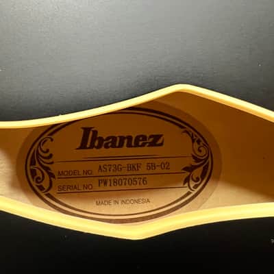 Ibanez Artcore Series AS73GBKF Semi Hollow - Flat Black Finish image 8