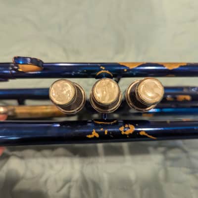 blue Merano Student Beginner Trumpet with Mouthpiece and Carrying Case image 17