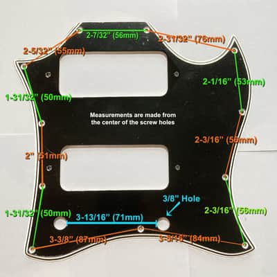 Black/Cream Wide Bevel Pickguard for Vintage 1966-1972 Gibson SG Special image 6