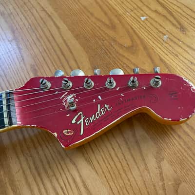 Fender MIJ JM66B Jazzmaster 1990's Candy Apple Red Nitro Relic Duncan Antiquities Spitfire Wide Bevel Pickguard image 12