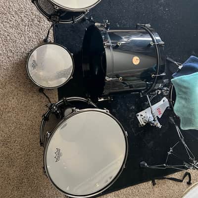 Honest Abe 4-Piece Aluminum Drum Kit , Midnight Black Sparkle, 20/12/14/16 — USA Made image 10