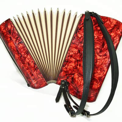 Cantulia Senorita 72 Bass Accordion, Rare Old German Piano Accordian, New Straps, 2367, Keyboard Accordion Instrument, Rich and Bright Sound image 10