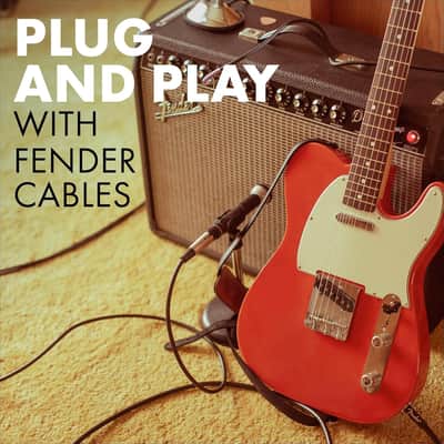 Fender Professional Series Instrument Cable, Guitar Cable, Guitar Accessories, Straight/Straight, Black, 15ft image 6