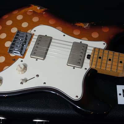 Friedman USA Custom Shop Vintage S in White Polka Dot over 3 Tone Burst image 5