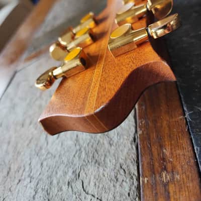 Woodware 1660CE bowl-back electric/acoustic w/LR Baggs pickup + Ovation case - natural image 10