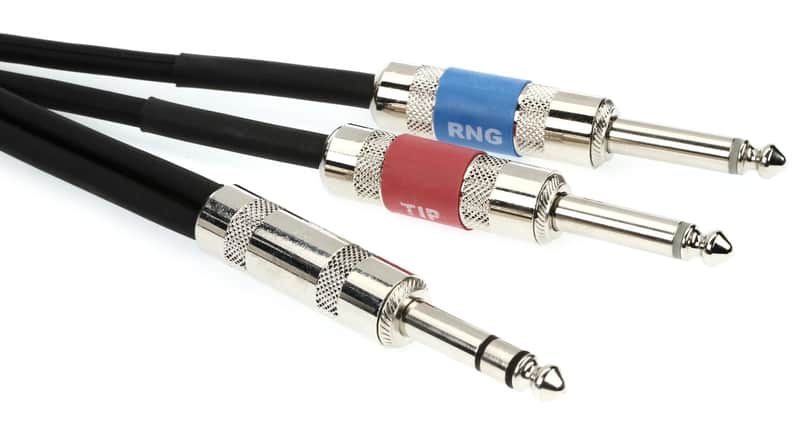 Pro Co IPBQ2Q-3 1/4-inch TRS Male to Dual 1/4-inch TS Male Insert Cable - 3 foot image 1