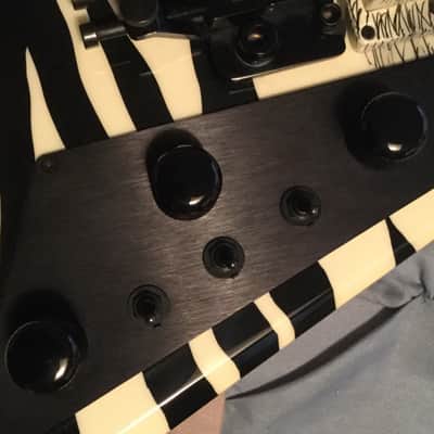 Jackson USA Custom Shop Randy Rhoads Custom 1988 Black/White Zebra w/ Lions Head Custom Graphic image 15