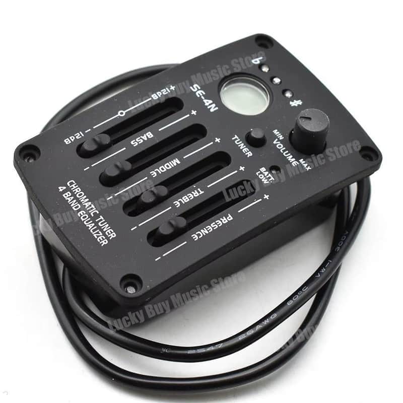 SE-4N 4 Band EQ Acoustic Guitar Preamp with Round Digital Procedding Tuner Equalizer image 1