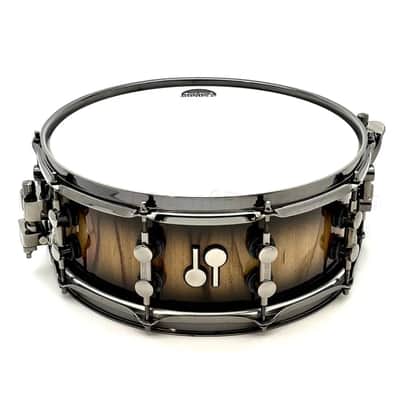 Sonor SQ2 Medium Maple Snare Drum 14x5.5 Black Burst African Marble w/Black Hw image 1