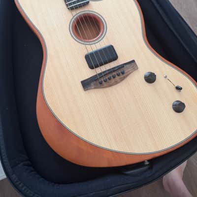 Fender American Acoustasonic Jazzmaster All-Mahogany 2021 - Present - Natural image 1
