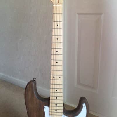 Custom Stratocaster right handed electric guitar with maple neck 2021 brown image 7