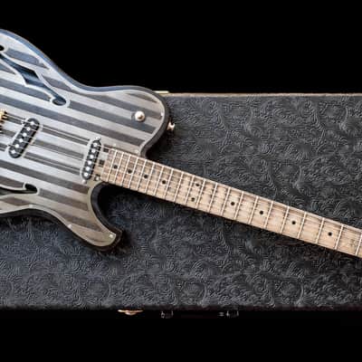 Dax&Co. Ironhorse 2022 Black/Steel Etched Striped guitar W/ Hardshell Case & COA! image 14